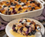 Blueberry Bread Pudding with Crème Anglaise
